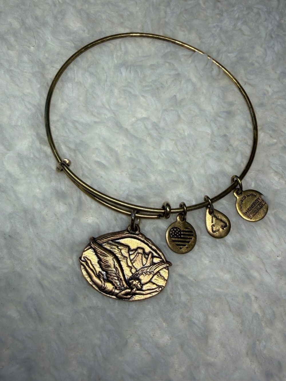 Alex and Ani Guardian of Freedom Fly With Me Eagle Rafaelian Gold Bracelet